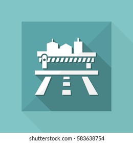 Vector illustration of road frontier icon