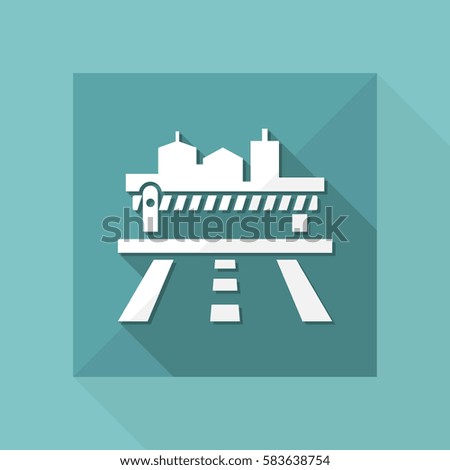Vector illustration of road frontier icon