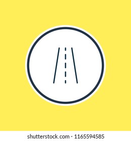 Vector illustration of road icon line. Beautiful carrying element also can be used as way icon element.