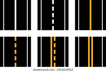 Vector illustration of road markings