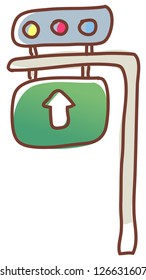 Ilustración vectorial de una señal de carretera