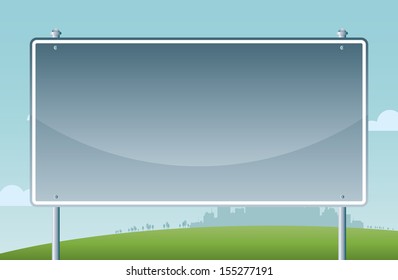 Vector illustration of road sign cartoon background.