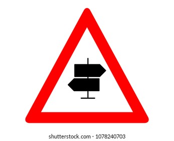 Vector illustration of a Road sign Warning Traffic Sign