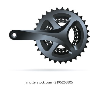 Vector illustration, road sport bike crankset system