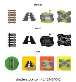 Vector illustration of road and street logo. Set of road and highway vector icon for stock.