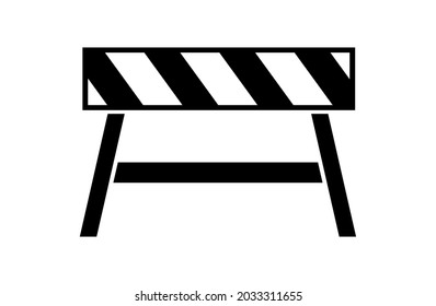 vector illustration of roadblocks flat icon on white background