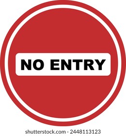 vector illustration roadsign with the text no entry