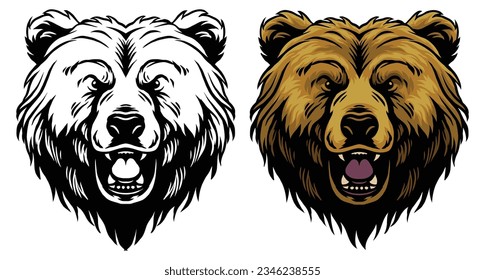 bear head vector