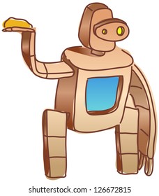 A vector illustration of a robot