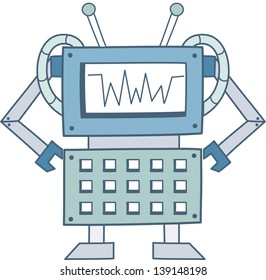 Vector illustration of a robot