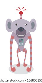 Vector illustration robot ape