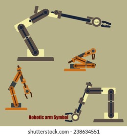 vector illustration robot arm