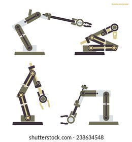 vector illustration robot arm isolated on white