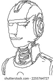 vector illustration of robot cartoon