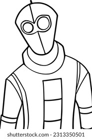 ilustración vectorial de la caricatura de robots