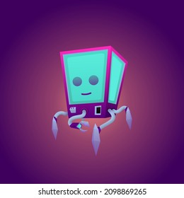 vector illustration of a robot claw machine. Can be used as a logo, icon, brand, mascot, wallpaper, background, and photo profile