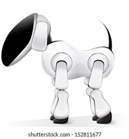 Vector illustration of robot dog