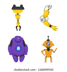 Vector illustration of robot and factory icon. Collection of robot and space stock vector illustration.