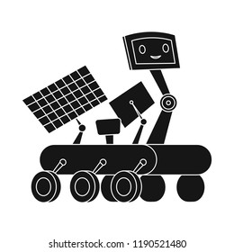 Vector illustration of robot and factory icon. Set of robot and space stock symbol for web.
