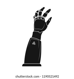 Vector illustration of robot and factory symbol. Collection of robot and space stock symbol for web.