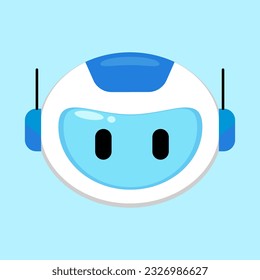 vector illustration of robot, flat design, vector art, icon and graphic design
