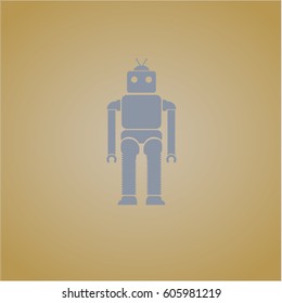 Ilustración vectorial del icono Robot en color gris
