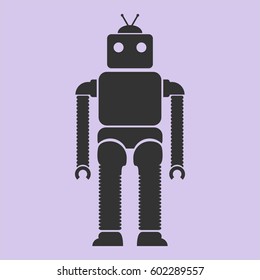 Vector illustration of Robot icon or symbol
