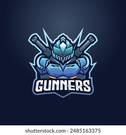 Vector Illustration Of Robot Mascot Esport Logo Design For Gaming Club