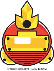 Vector illustration of robot perfect for t shirt logo and kids product.