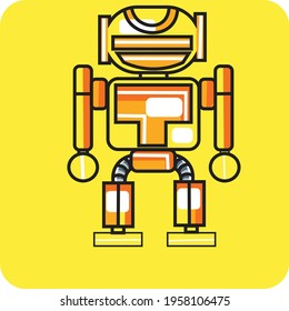 Vector illustration of robot perfect for web and kids product.