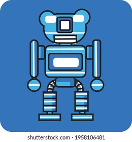 Vector illustration of robot perfect for web and kids product.
