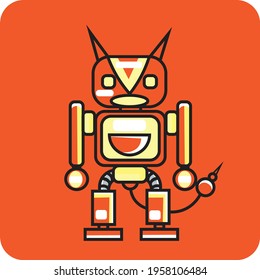 Vector illustration of robot perfect for web and kids product.