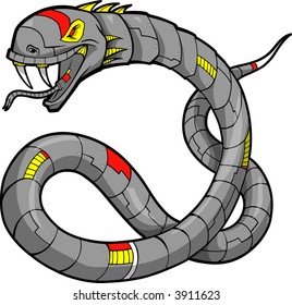 Vector Illustration of a Robot Snake