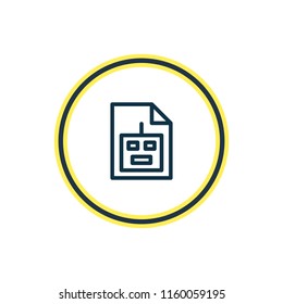 Vector illustration of robot txt icon line. Beautiful advertising element also can be used as protocol icon element.