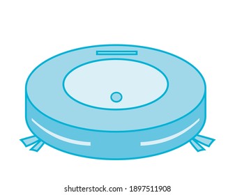 Vector illustration of robot vacuum cleaner.