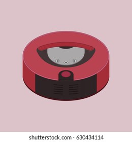 Vector illustration of robot vacuum cleaner