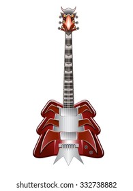 Vector illustration of a rock electric guitar based on an Eagle