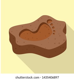 Vector illustration of rock and imprint symbol. Set of rock and old vector icon for stock.