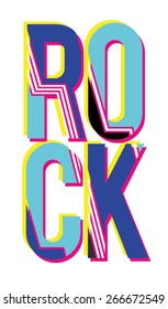 vector illustration of Rock is not just music, rock is life, design for t-shirts,vintage design