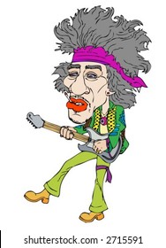 vector illustration of a rock star