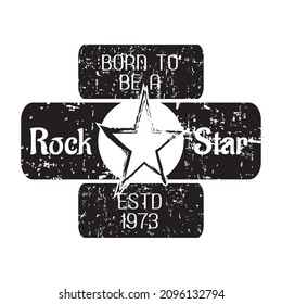 Vector illustration of a "rock star" lettering. 
 Can be used for cards, flyers, posters, t shirts.