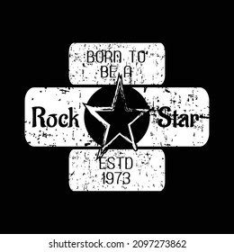 Vector illustration of a "rock star" lettering. 
 Can be used for cards, flyers, posters, t shirts.