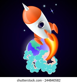 vector illustration of a rocket
