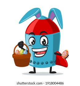 ilustración vectorial del personaje de cohete o sombrero de conejo de mascota