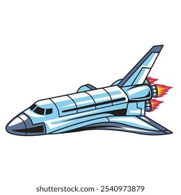 Vector Illustration of Rocket with Detailed Illustration 