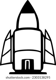 vector illustration of rocket icon