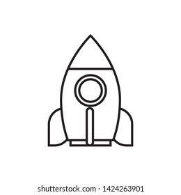 vector illustration of rocket line art