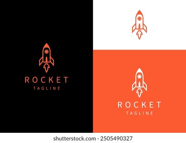 Vector illustration of Rocket Logo Design