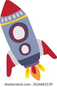 vector illustration of a rocket ship