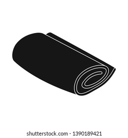 Vector illustration of roll and piled symbol. Set of roll and shower stock symbol for web.